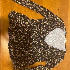 V neck floral shirt